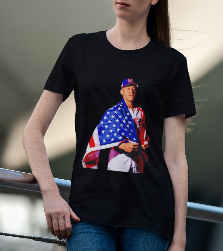 Aaron Judge Captain Team USA Baseball American Flag T-Shirt