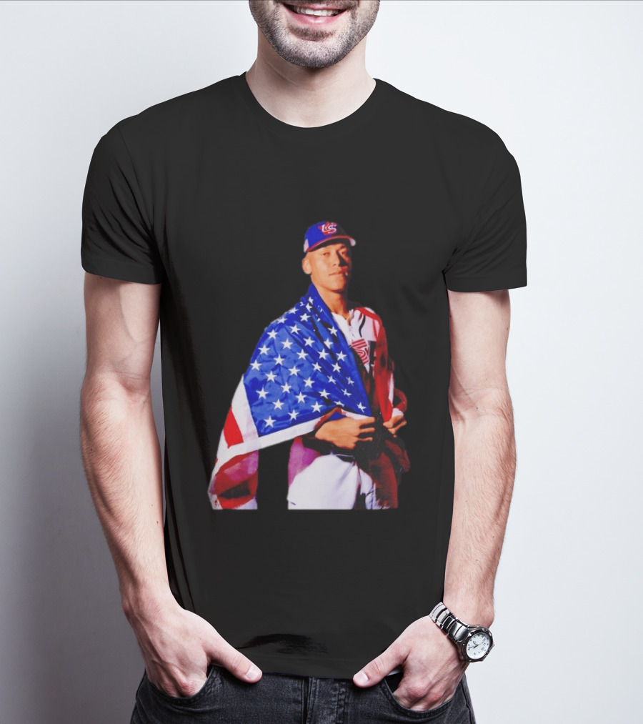 Aaron Judge Captain Team USA Baseball American Flag T-Shirt