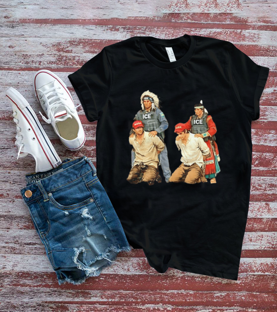Anti ICE Native Police MAGA Mana T-Shirt