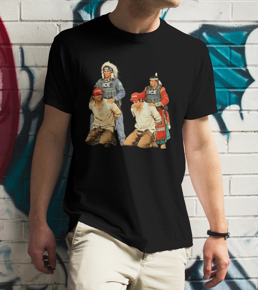 Anti ICE Native Police MAGA Mana T-Shirt