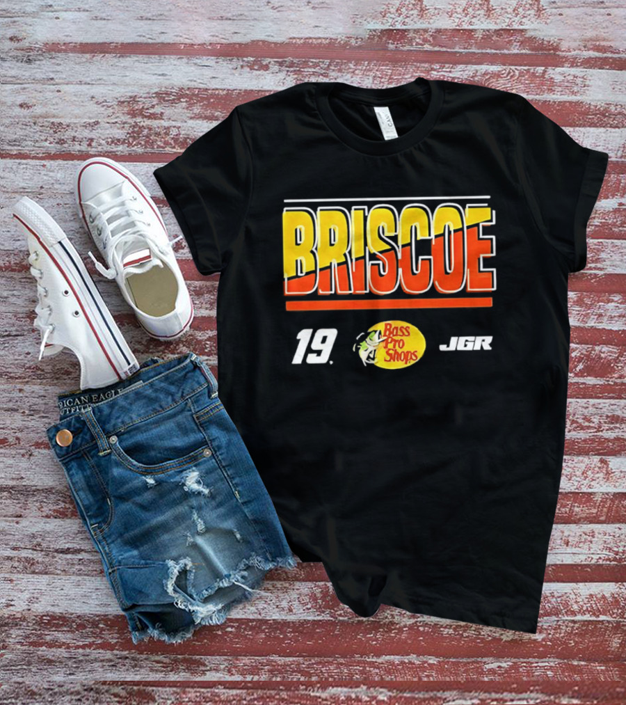 BRISCOE 19 Bass Pro Shops 2025 Cup Series Racing Fan Gear T-Shirt