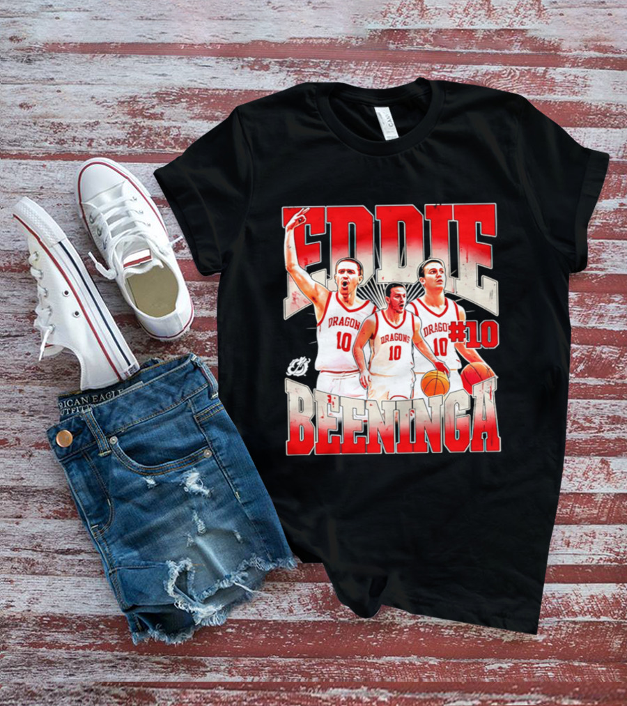 Eddie Beeninga Dragons Basketball #10 Collage MSUM NCAA T-Shirt