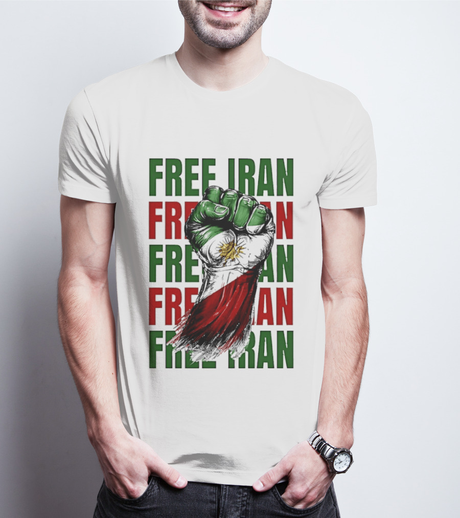 Free Iran Fist Of Justice Protest T-Shirt