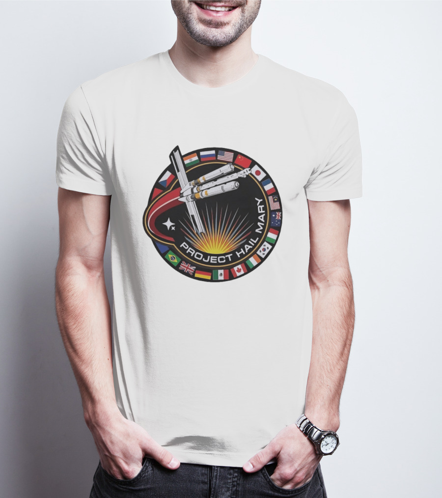 Project Hail Mary Mission Patch International Flags T-Shirt