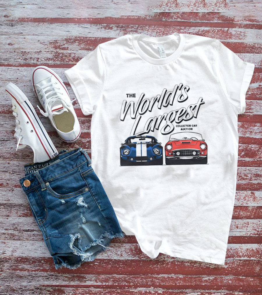 The World's Largest Collector Car Auction Blue And Red Cars T-Shirt