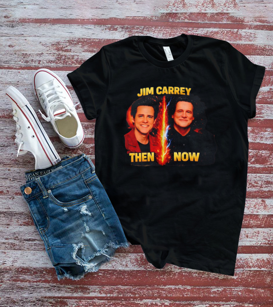 Jim Carrey Then And Now Evolution T-Shirt