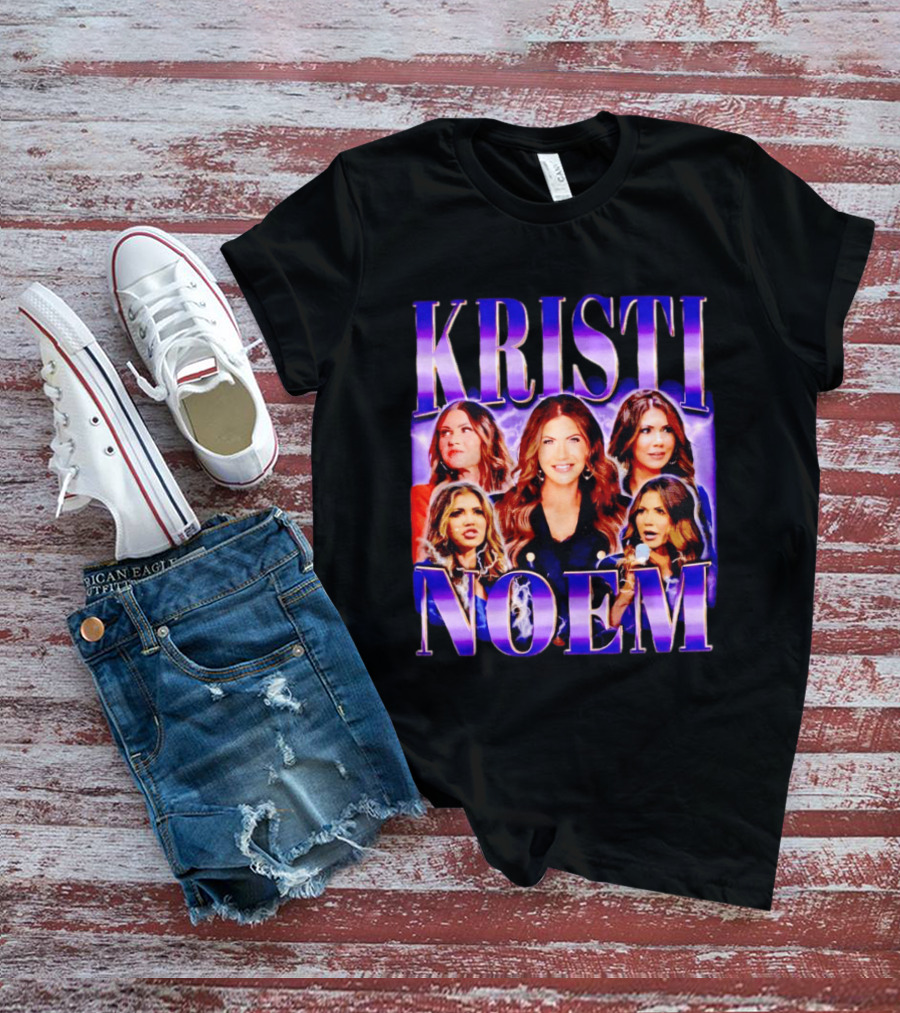 Kristi Noem Collage Purple Aesthetic T-Shirt