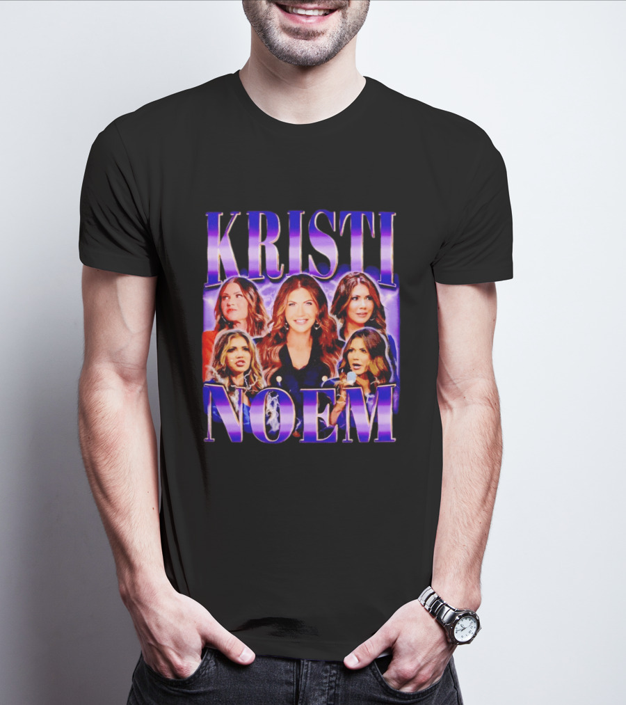 Kristi Noem Collage Purple Aesthetic T-Shirt