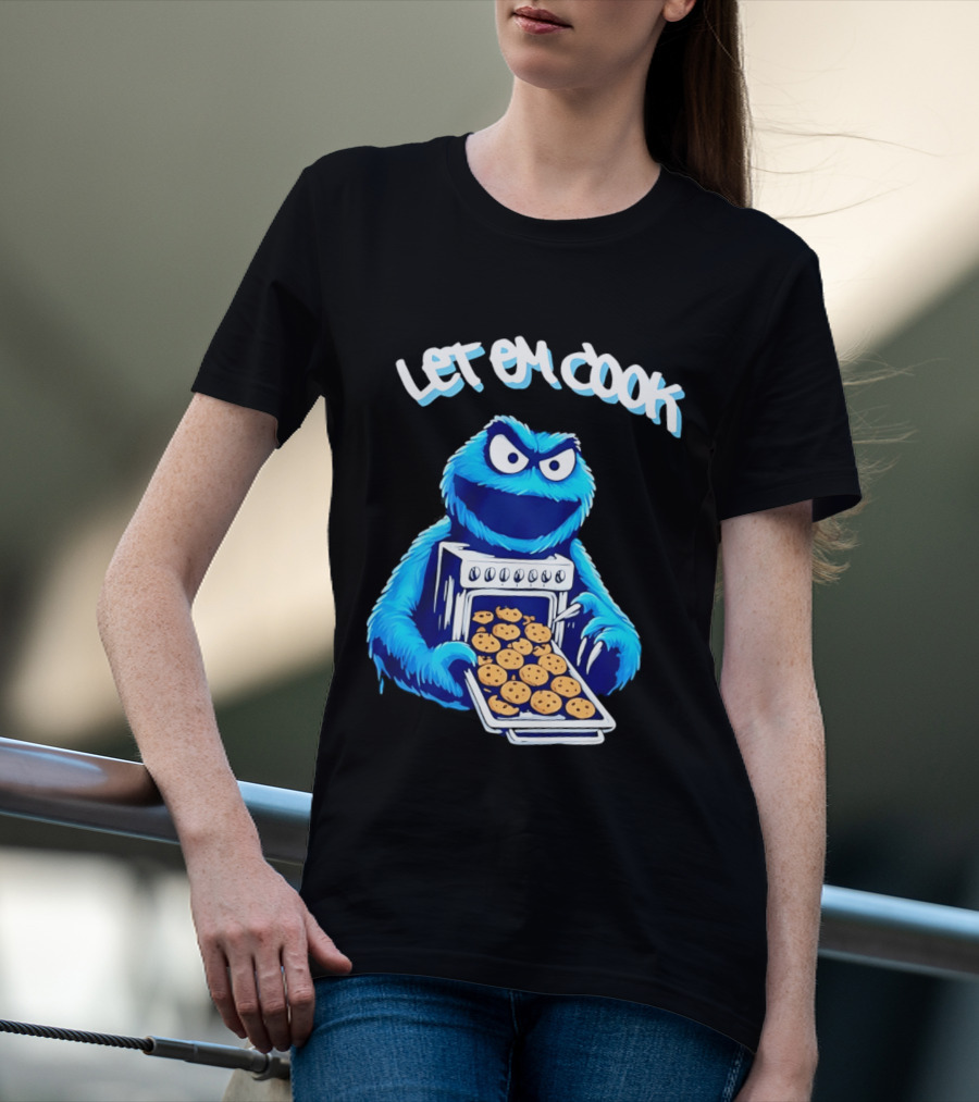 Cookie Monster Let Em Cook Oven Cookies T-Shirt