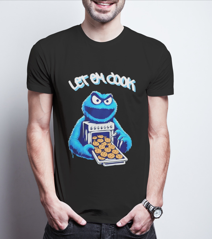 Cookie Monster Let Em Cook Oven Cookies T-Shirt