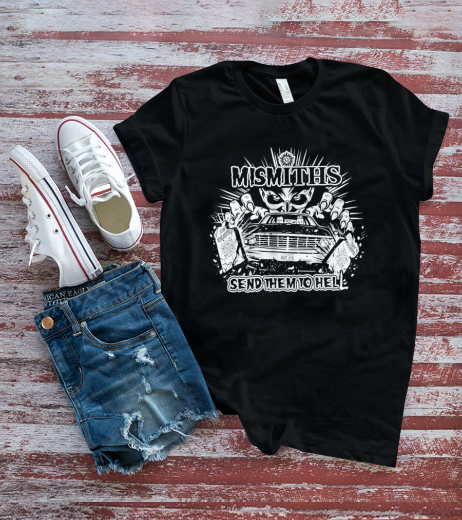 Mismiths Send Them To Hell Monster Hands Car Grille T-Shirt