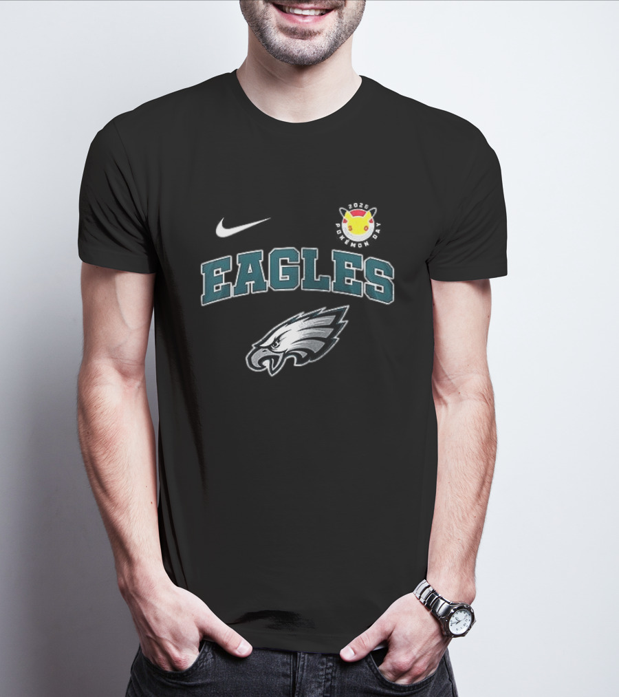 Nike Philadelphia Eagles Pikachu 30th Anniversary T-Shirt