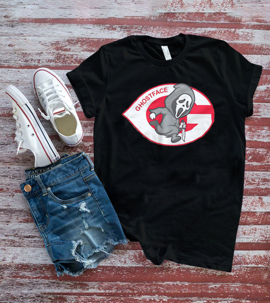 Cincinnati Reds Runnin' Ghostface Running Man T-Shirt