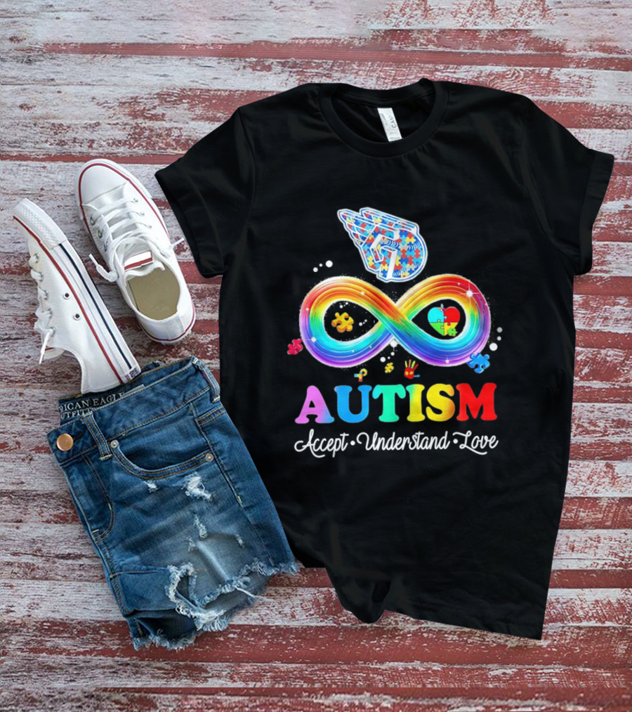Cleveland Guardians Autism Awareness Puzzle Infinity Symbol Accept Understand Love T-Shirt