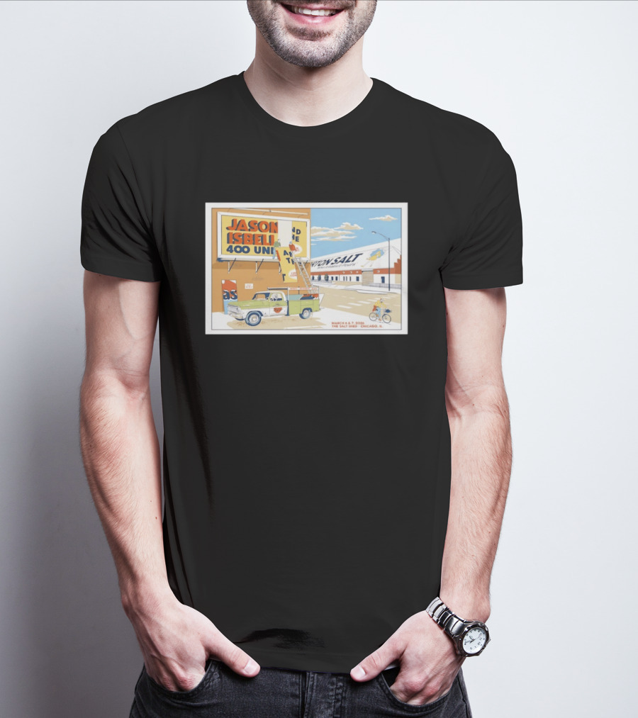 Jason Isbell And The 400 Unit March 6 7 2026 The Salt Shed Chicago IL Tour Vintage Truck Billboard Scene T-Shirt