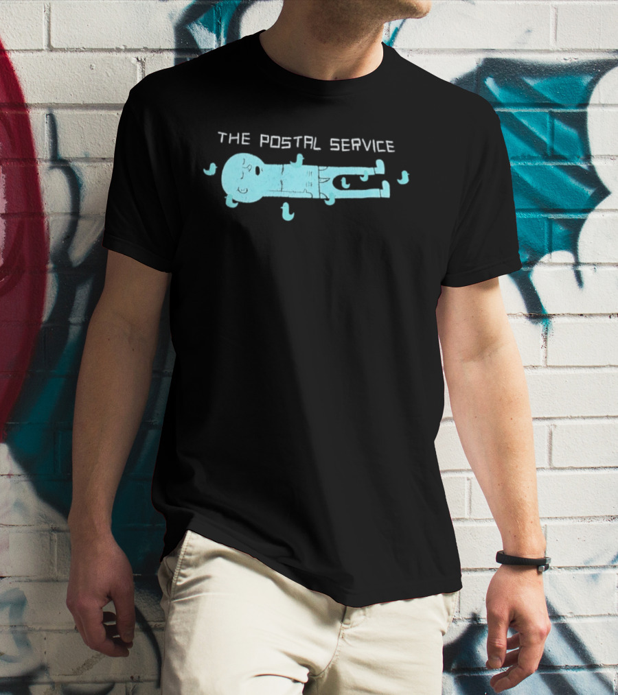 The Postal Service Key Imagery With Blue Bird T-Shirt