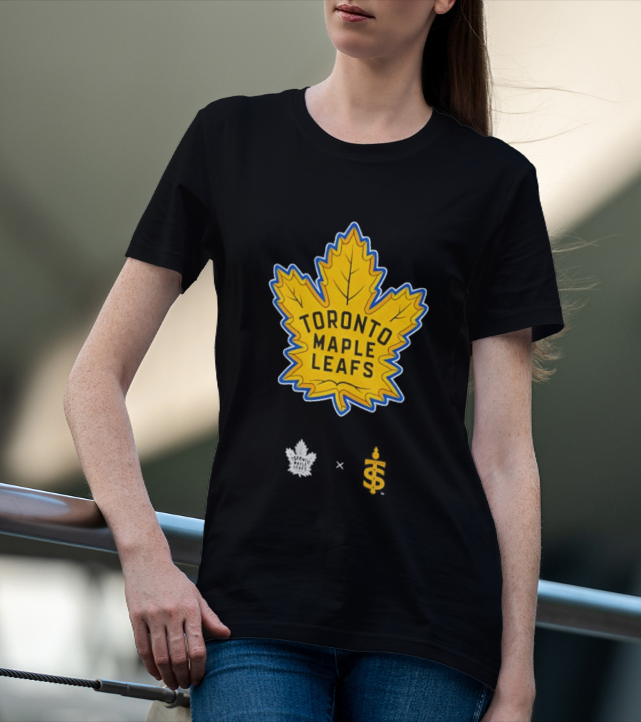 Toronto Maple Leafs Toronto Sceptres Collaboration Yellow Maple Leaf T-Shirt