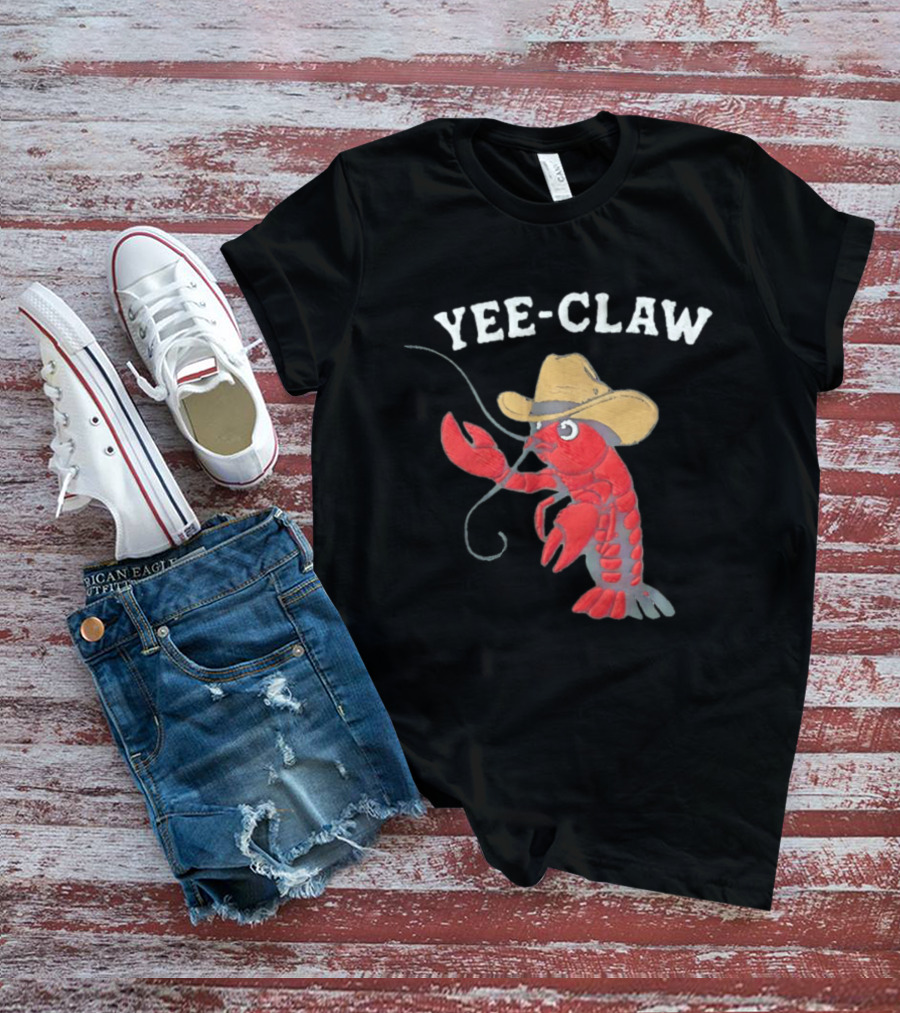 Yee Claw Cowboy Lobster Embroidered Wrangler T-Shirt