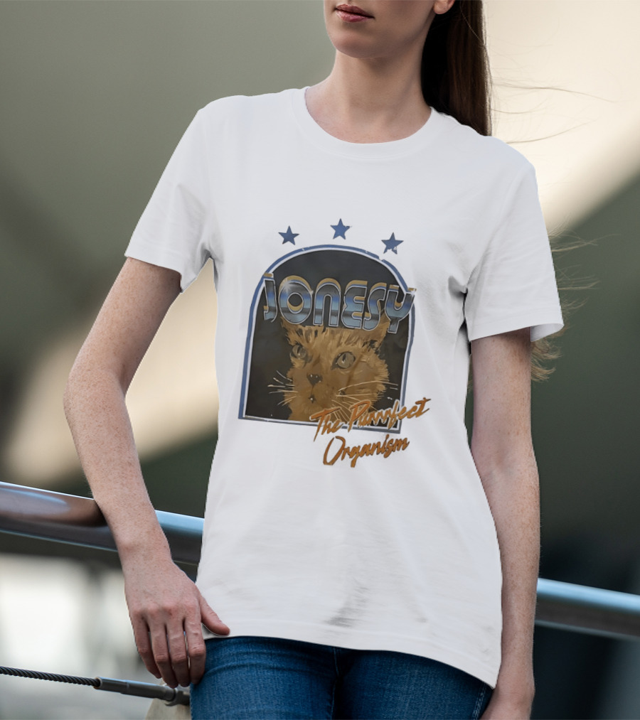 Jonesy The Purrfect Organism Cat Face Three Stars T-Shirt
