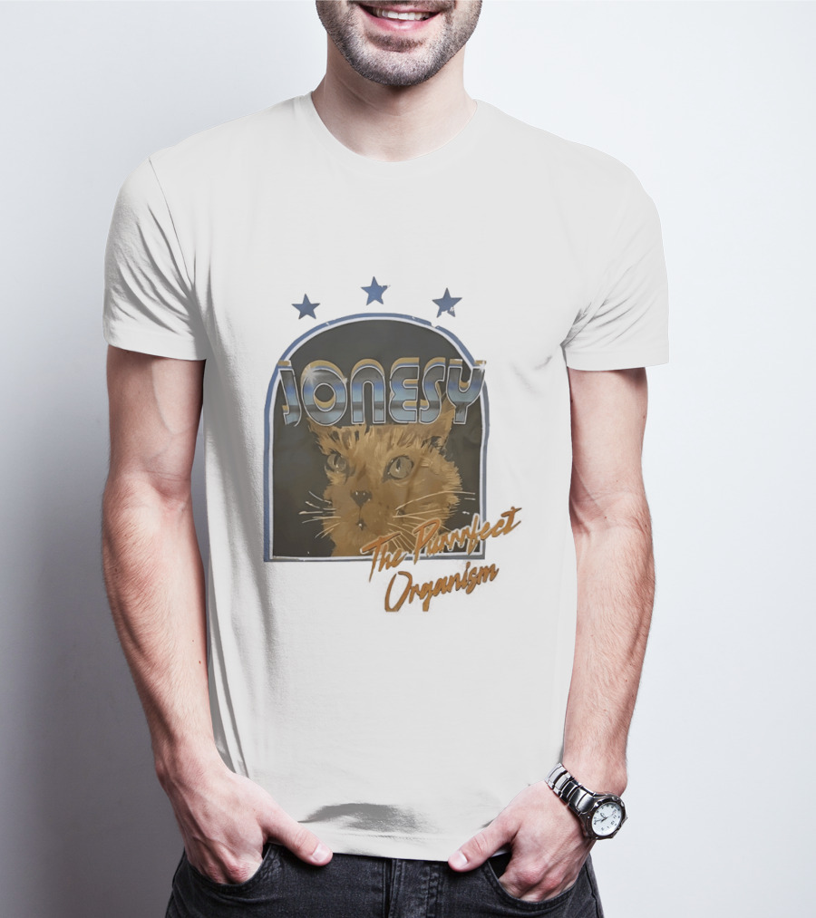 Jonesy The Purrfect Organism Cat Face Three Stars T-Shirt