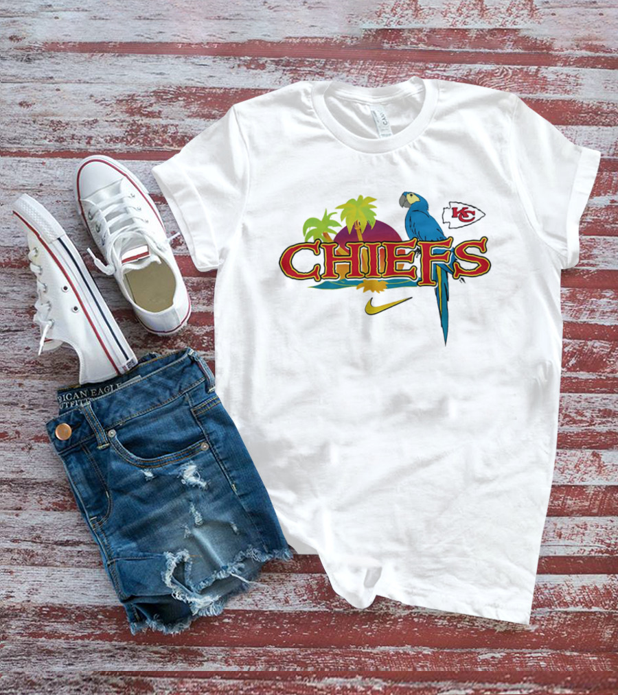 Kansas City Chiefs Tropical Parrot Nike It's 5 O' Somewhere T-Shirt