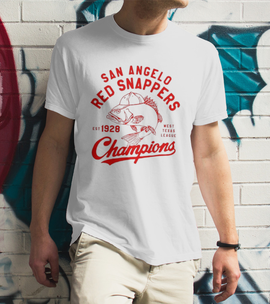 San Angelo Red Snappers Champions Est 1928 Herders Baseball Teams Defunct T-Shirt
