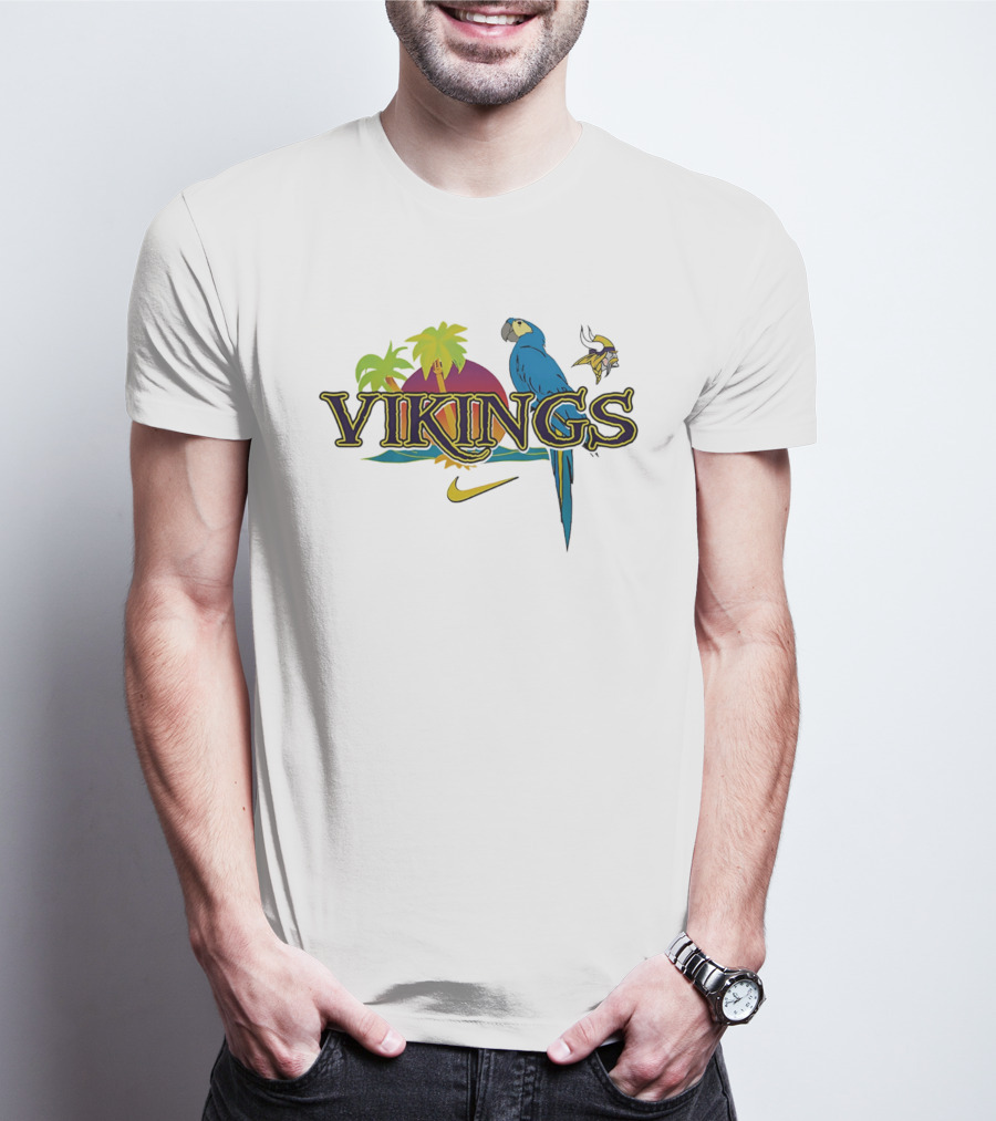 Vikings Parrot Tropical Island Nike Minnesota T-Shirt