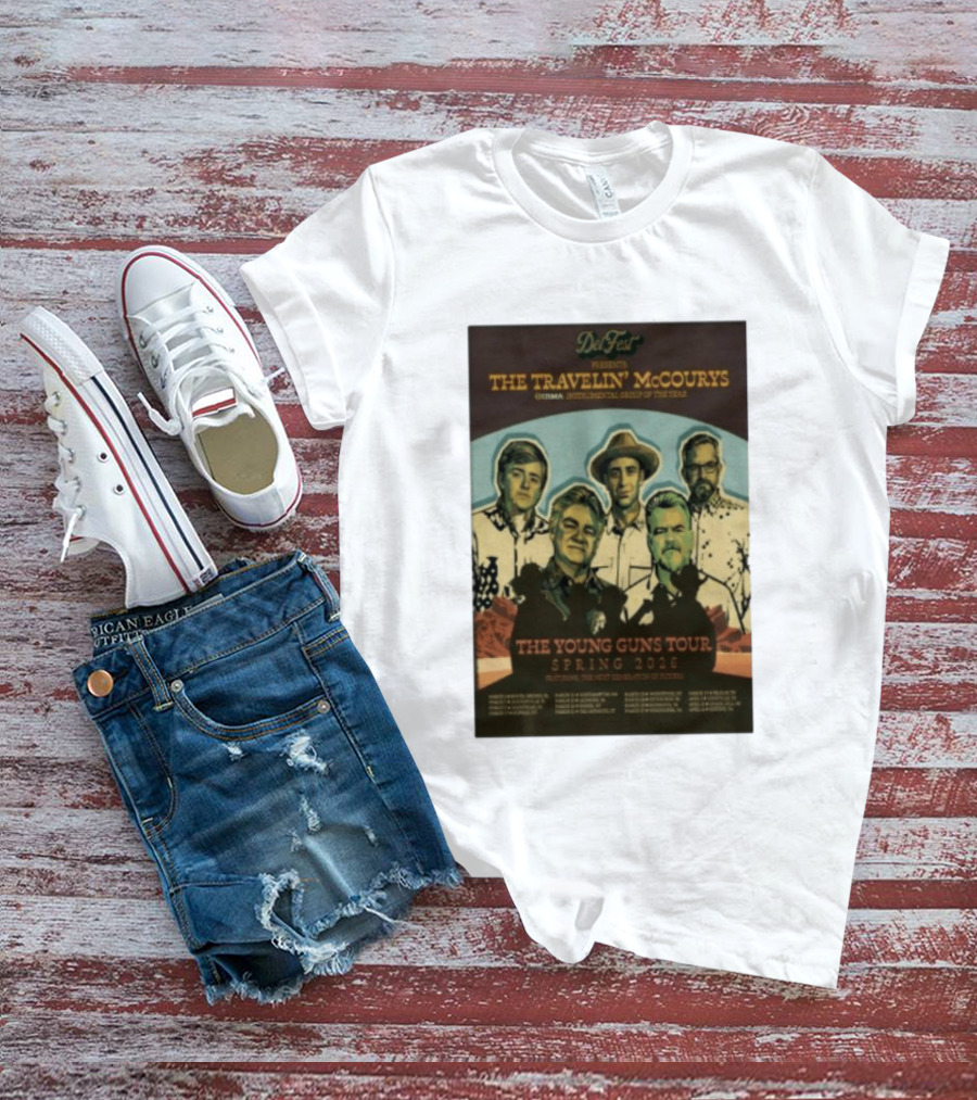 DelFest Presents The Travelin' McCourys IBMA Instrumental Group Of The Year The Young Guns Tour Spring 2026 Featuring The Next Generation Of Pickers T-Shirt