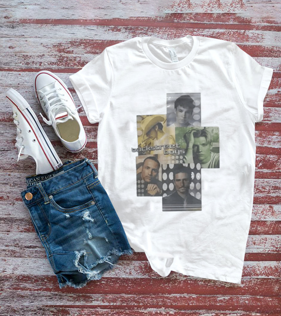 Backstreet Boys 2000 Era Original Justin Bieber Style Collage T-Shirt