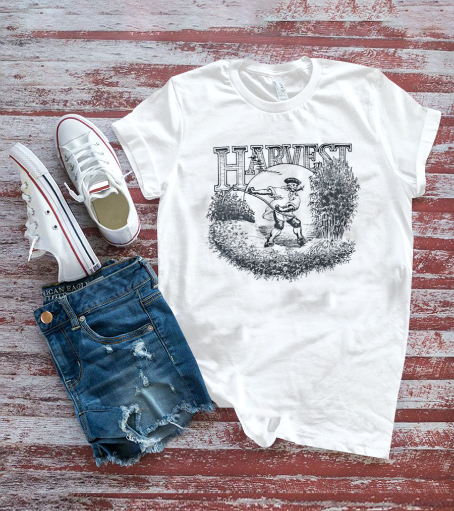 Washington Weed Harvest Vintage Farmer Illustrative T-Shirt