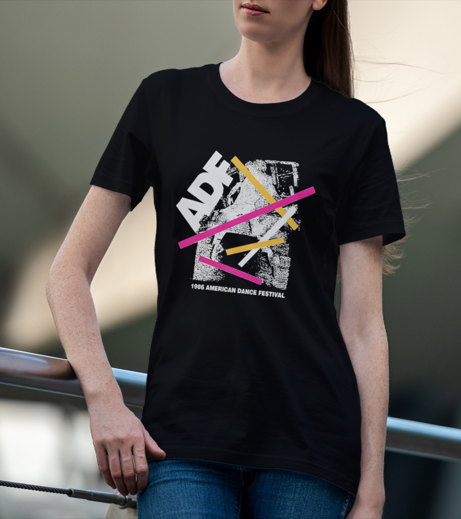 ADF 1986 American Dance Festival Bold Geometric Stripes T-Shirt