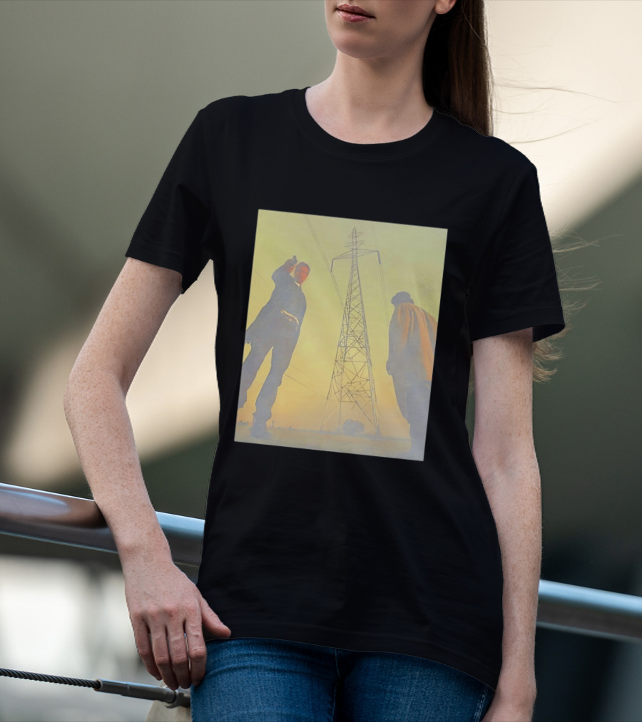 Brad Pitt Se7en Movie Scene With Gunpoint And Power Lines T-Shirt