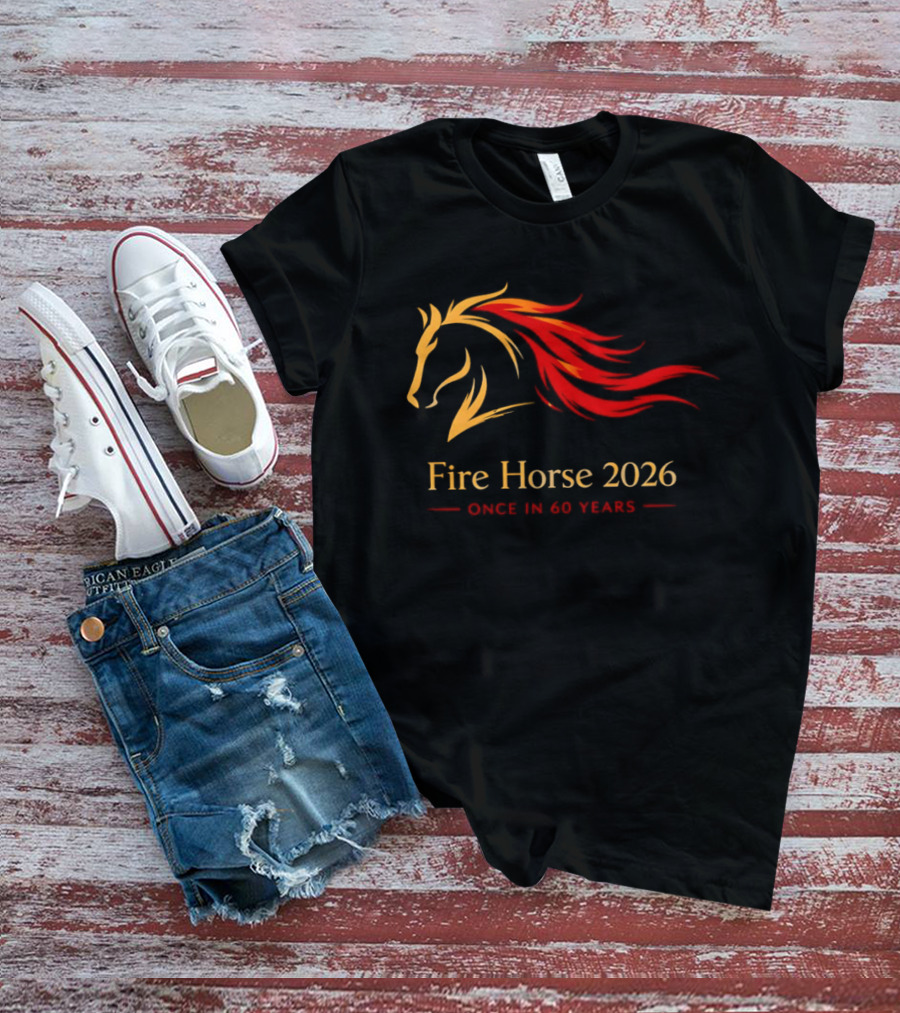 Fire Horse 2026 Once In 60 Years Chinese New Year T-Shirt