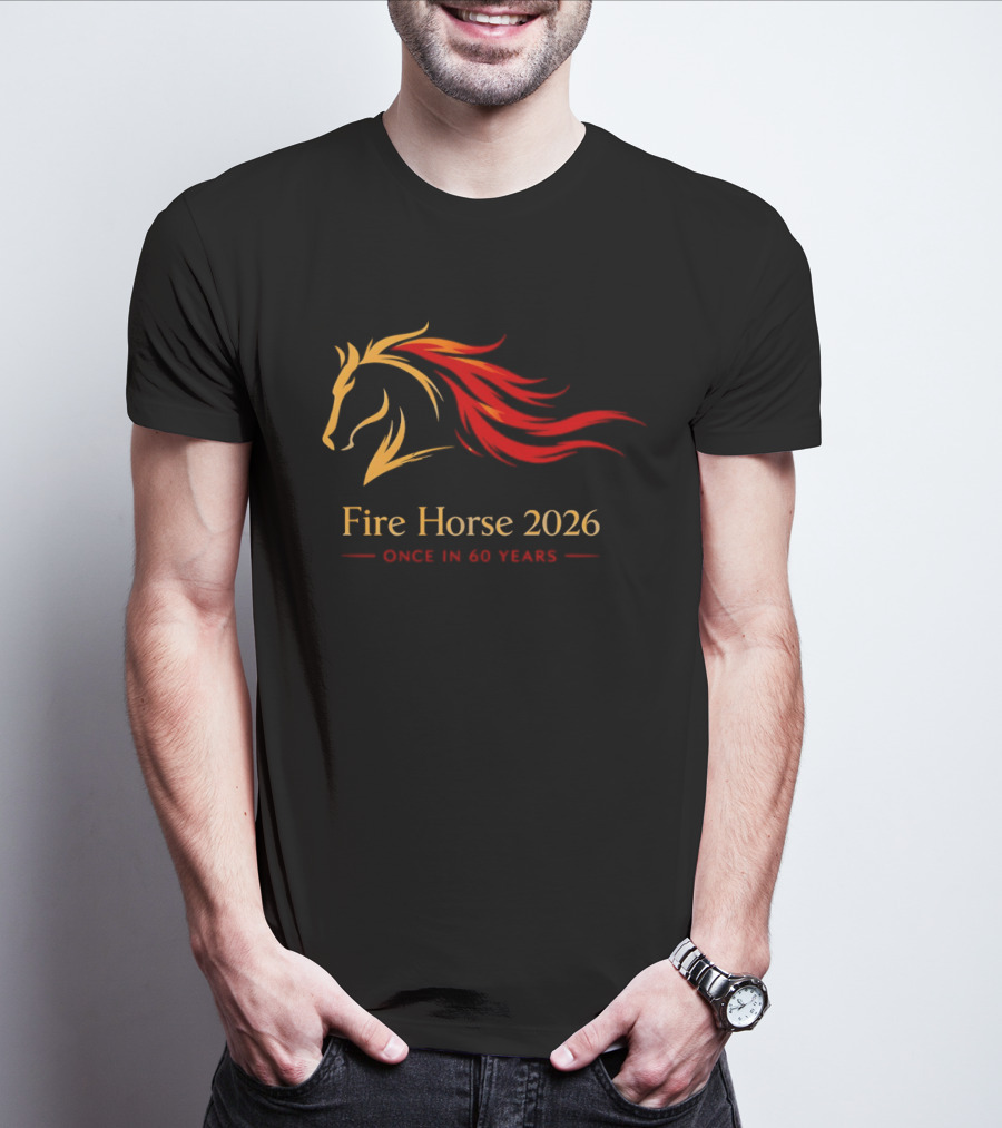 Fire Horse 2026 Once In 60 Years Chinese New Year T-Shirt