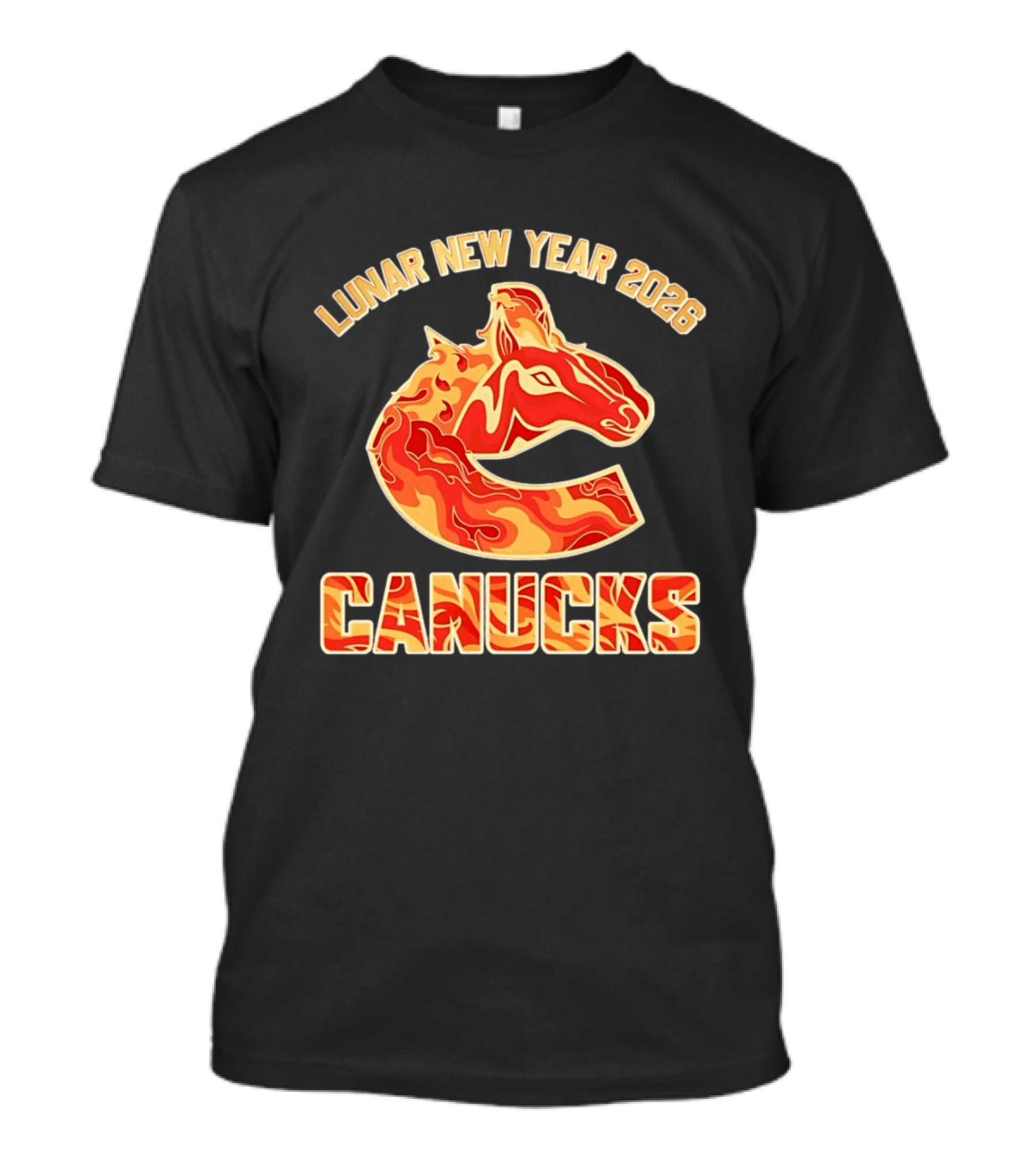 Lunar New Year 2026 Vancouver Canucks Horse T-Shirt