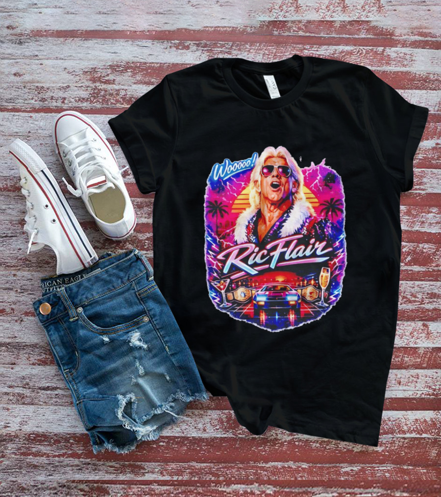 Ric Flair 80s Retro Style Woo Wrestling Legend Vintage Vibes T-Shirt