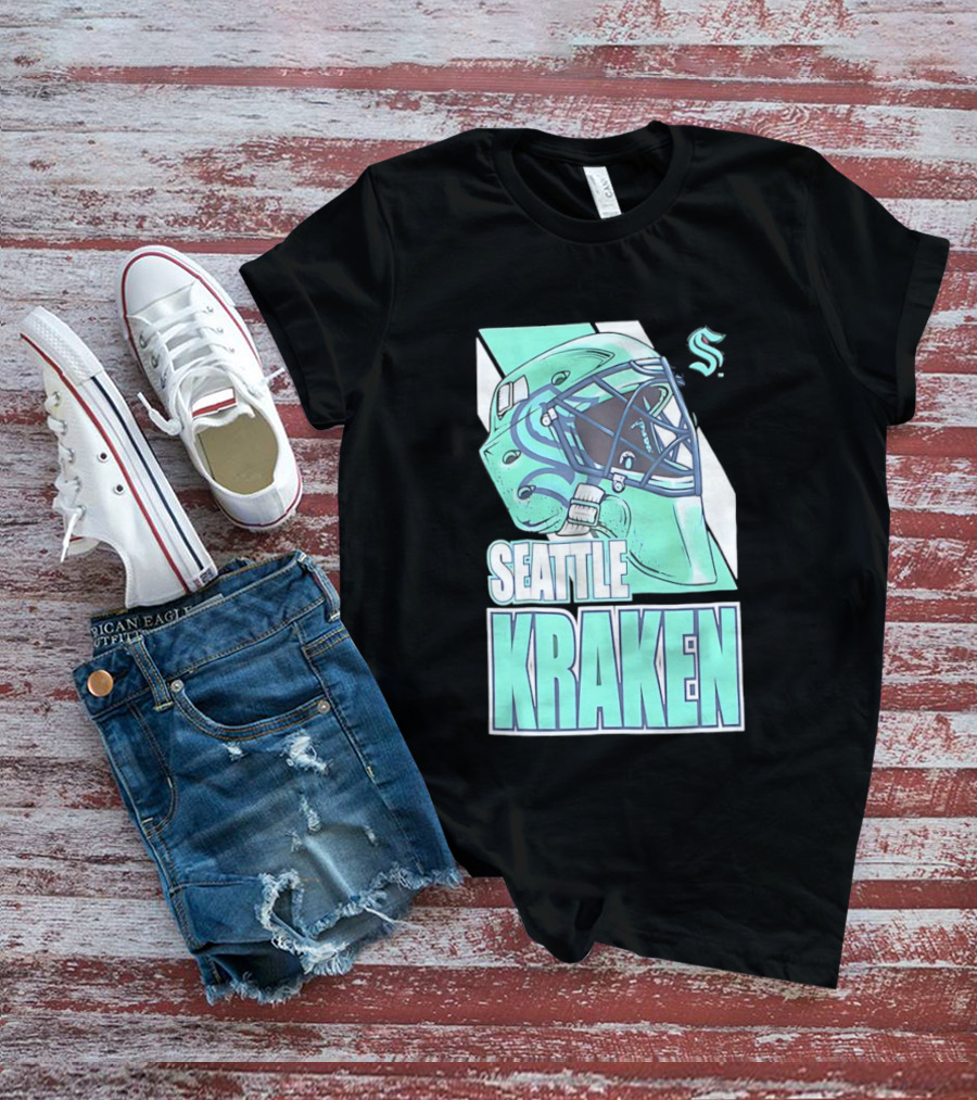 Seattle Kraken NHL Helmet Bucket Head Team T-Shirt