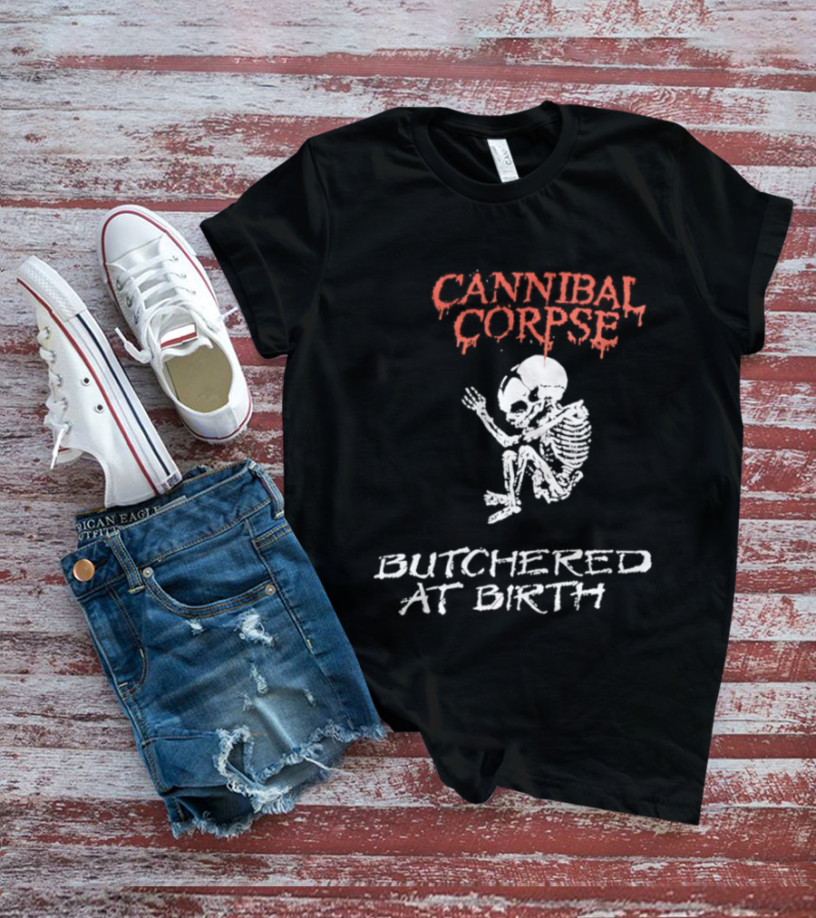 Cannibal Corpse Butchered At Birth Skeleton T-Shirt