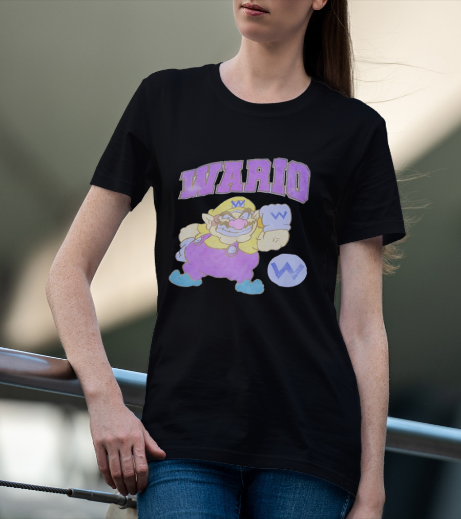 Wario Character With Purple T-Shirt