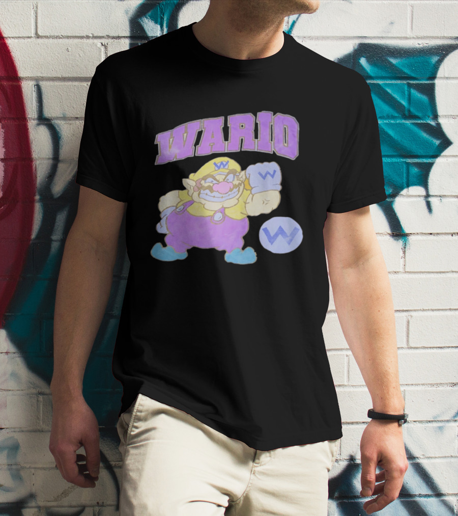 Wario Character With Purple T-Shirt