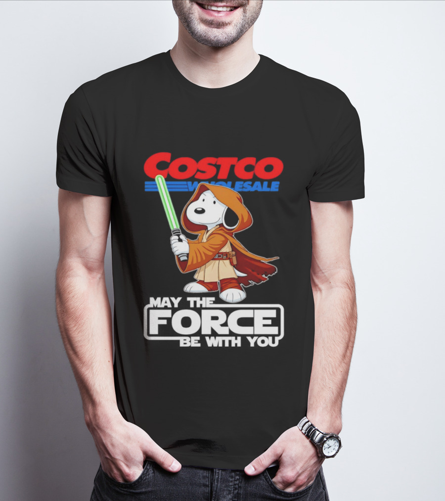 Snoopy Costco Wholesale May The Force Be With You Star Wars Jedi Lightsaber T-Shirt