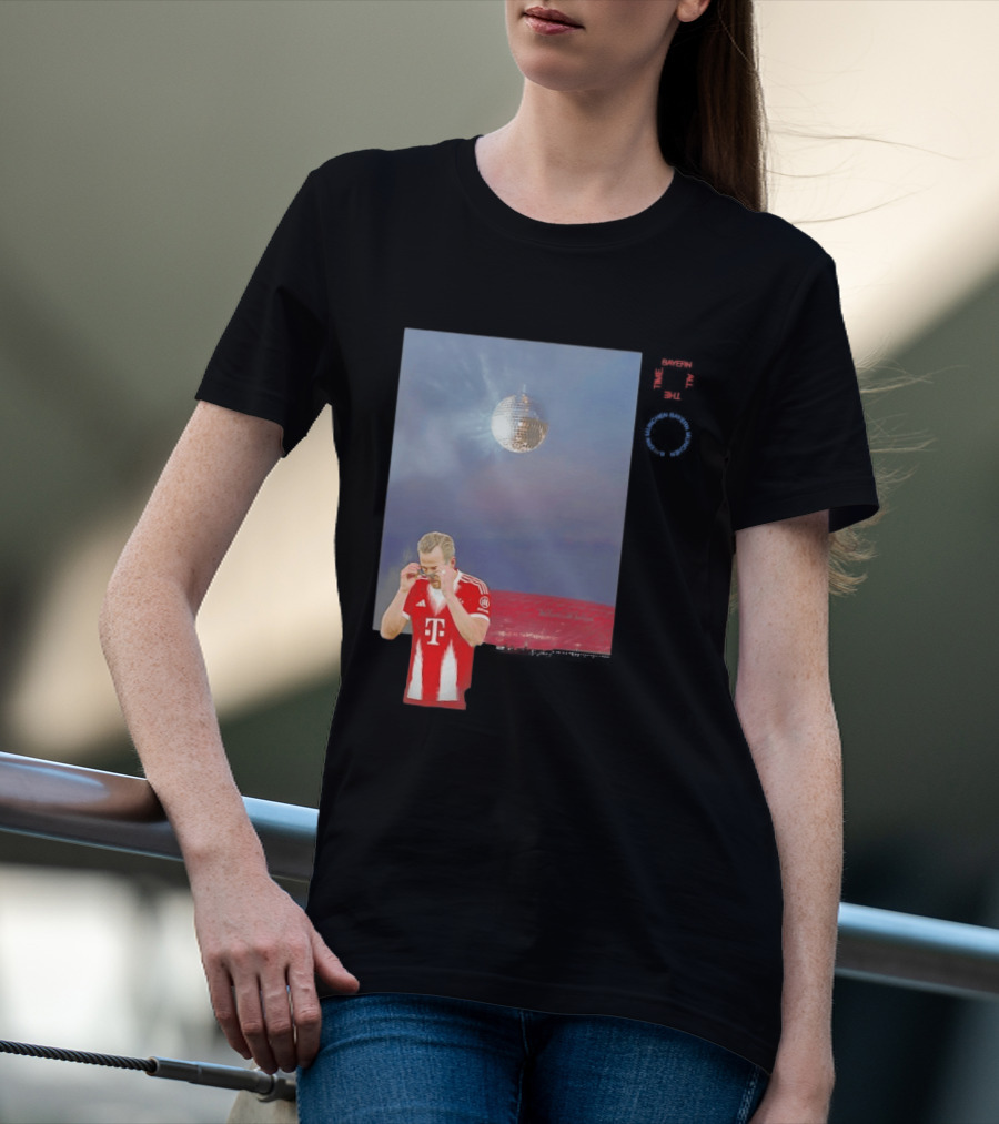 Harry Kane Bayern Munich Disco Ball Football T-Shirt