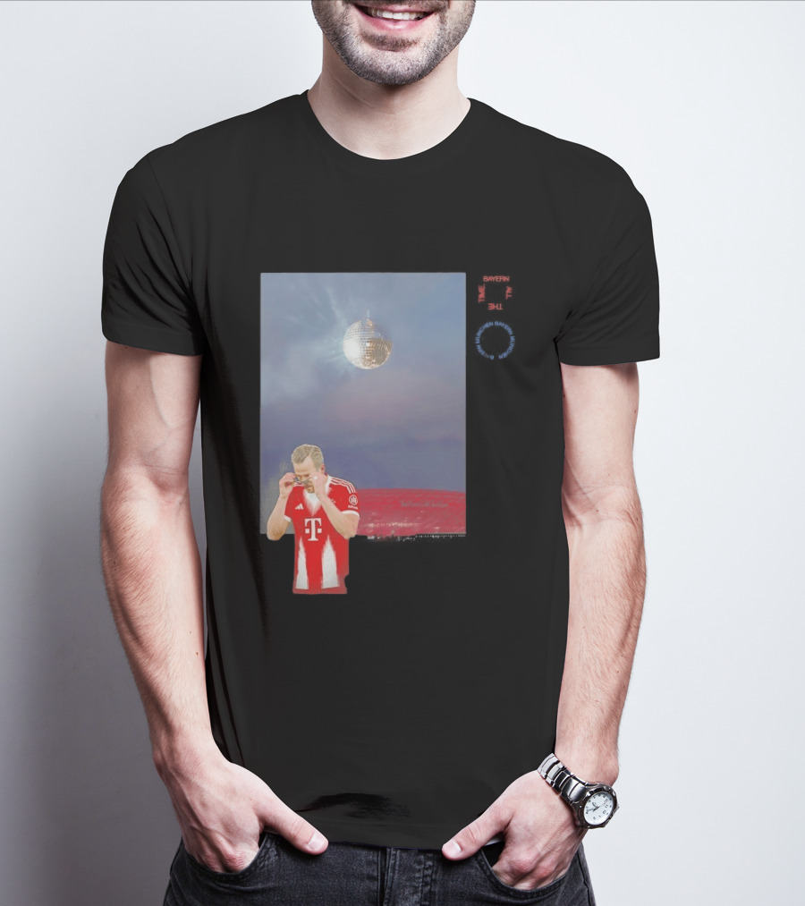 Harry Kane Bayern Munich Disco Ball Football T-Shirt