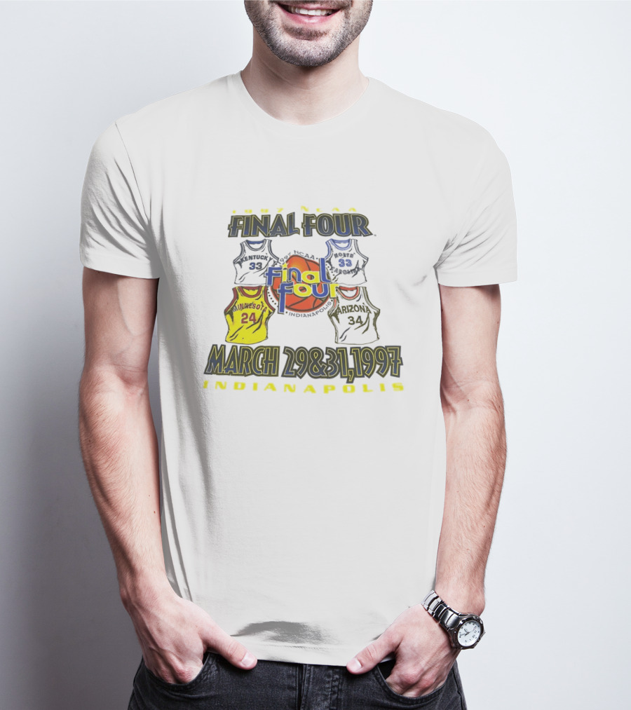 1997 NCAA Final Four March 29 31 Indianapolis Minnesota Kentucky Arizona T-Shirt