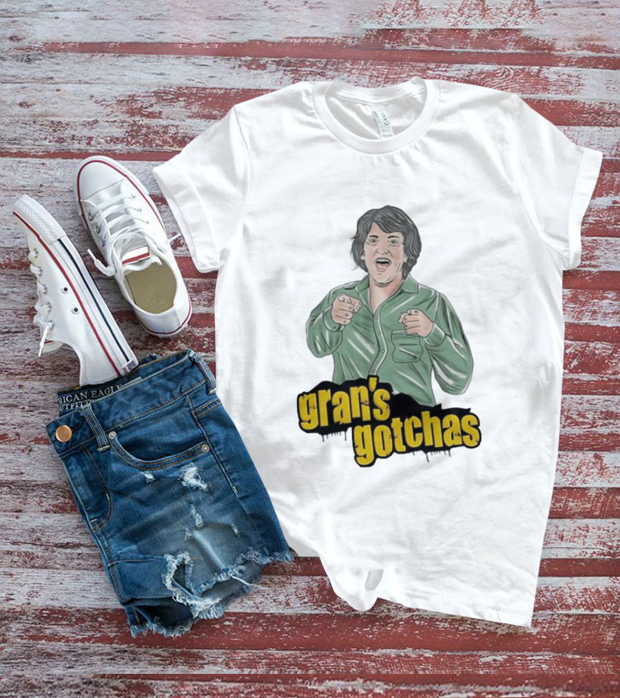 Gran's Gotchas Chris Lilley Angry Boys Character Shushing T-Shirt