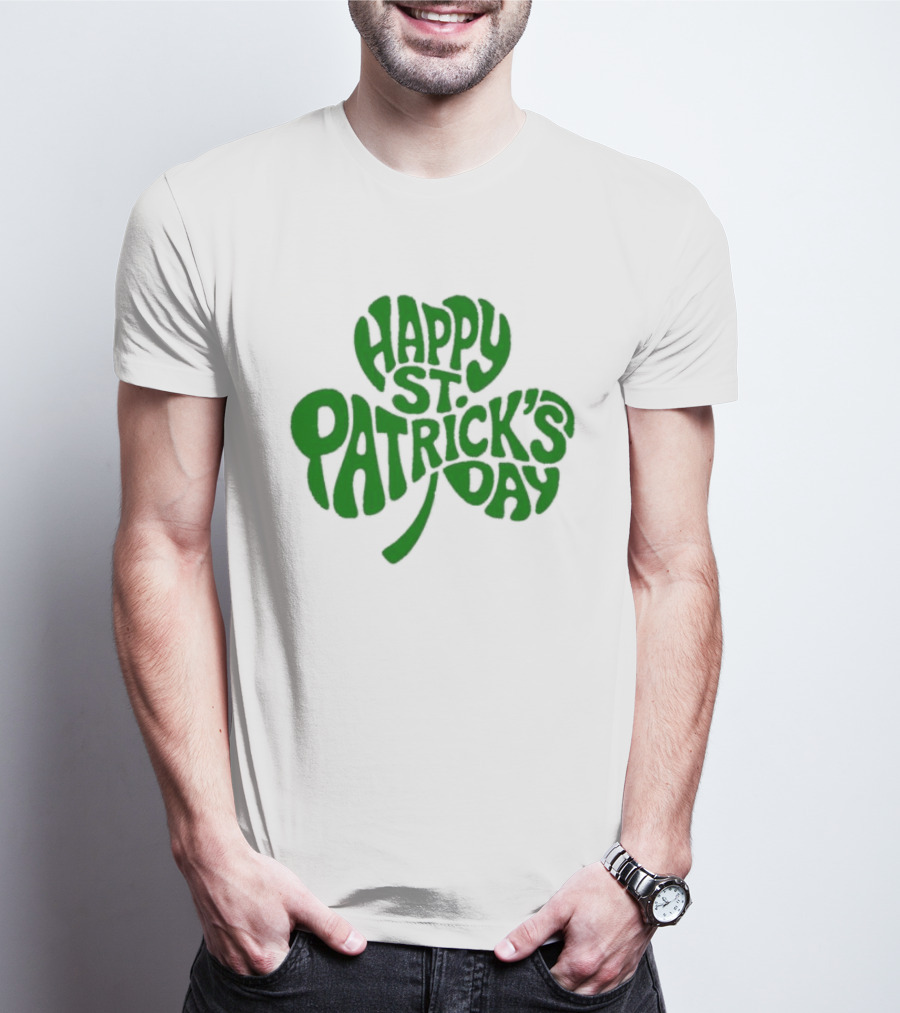 Happy St. Patrick's Day Green Clover Shamrock Celebration T-Shirt