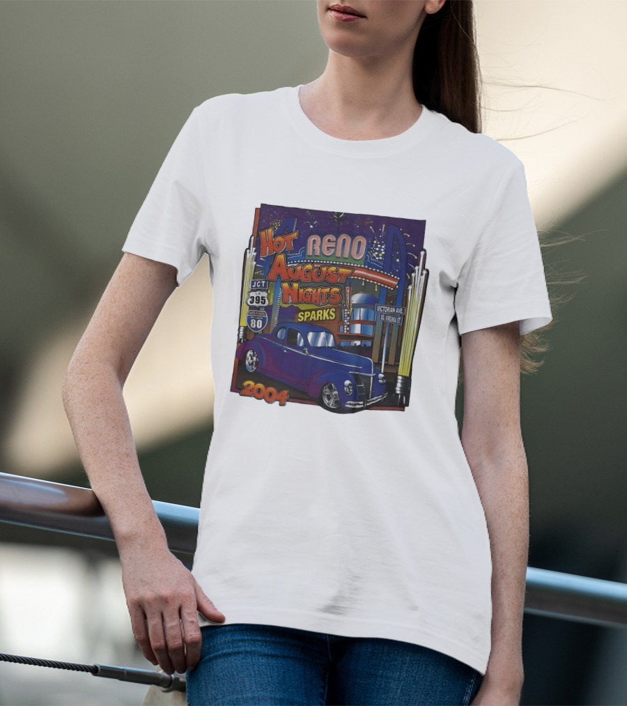 Hot August Nights Reno Sparks 2004 Classic Car Show Interstate 395 Victorian Avenue T-Shirt