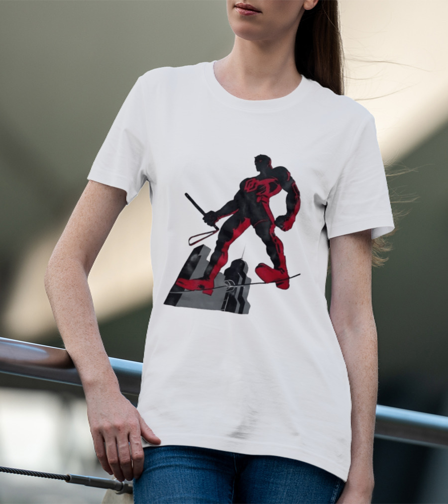 Daredevil Marvel Red Superhero Cityscape T-Shirt