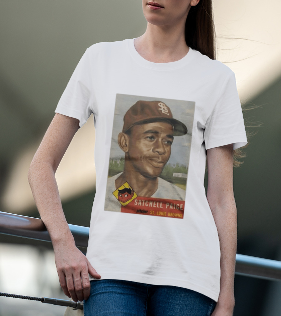 Satchell Paige St. Louis Browns Pitcher Vintage Baseball Card T-Shirt