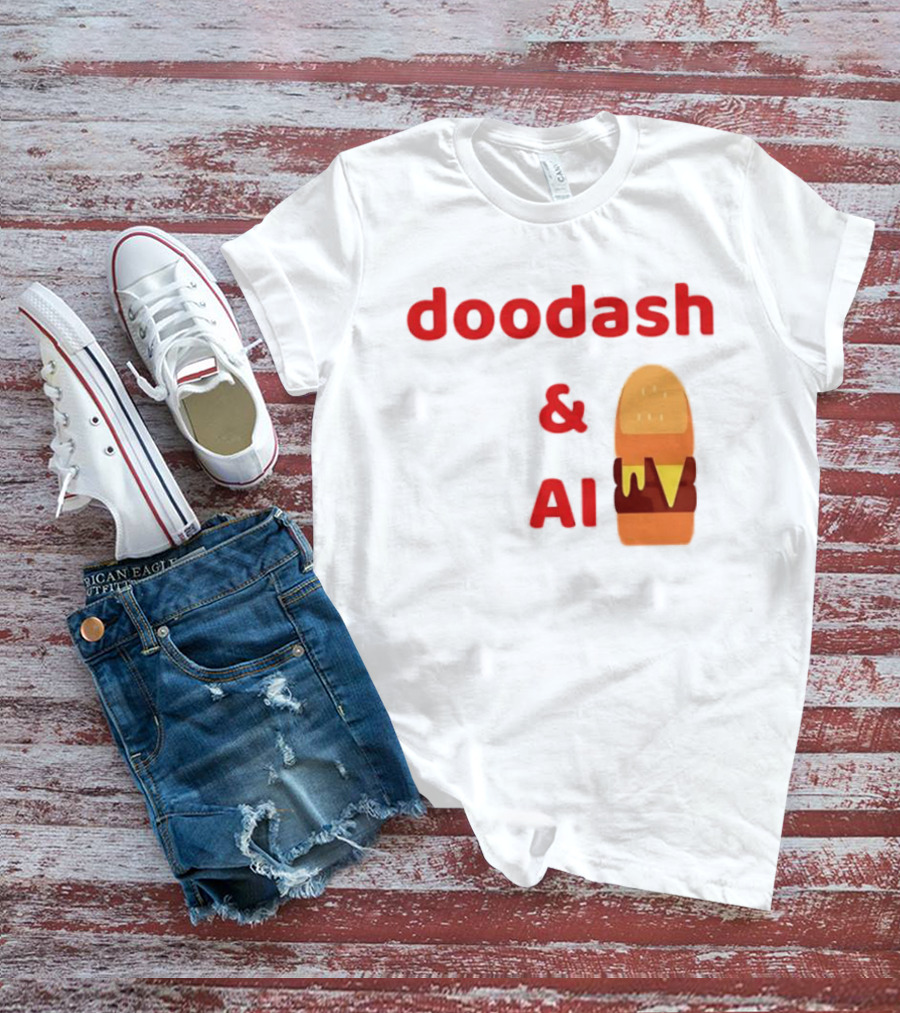 Doodash AI Burger Fast Food Delivery T-Shirt